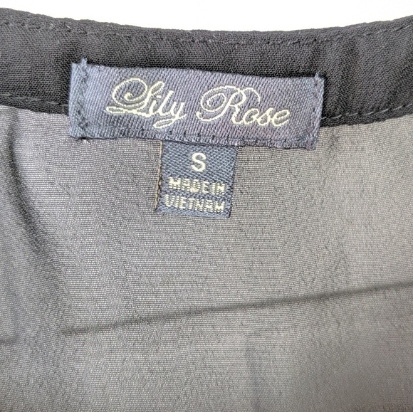 Lily Rose Multicolor Patterned Peasant Top small - Picture 4 of 5